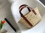 Женская сумка Loewe Basket плетёная бежевого цвета