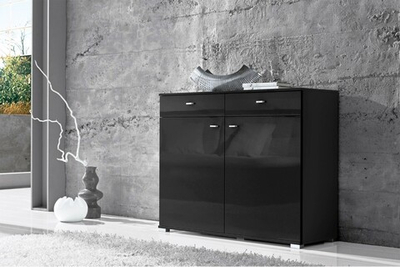 Комод Хоршед 9 МДФ (черный) 90*51*90 см, Черный, Черный МДФ   Фиеста