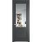 Межкомнатная дверь эмаль Profil Doors 1.2.2PM графит остеклённая