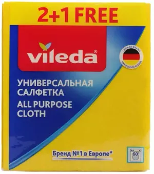 Салфетка вискозная Виледа универсальная  2+1 шт. (Vileda All Purpose Cloth)