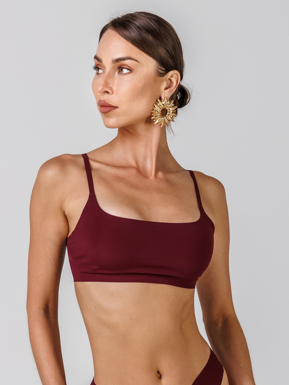 Топ цвет бордовый размер L