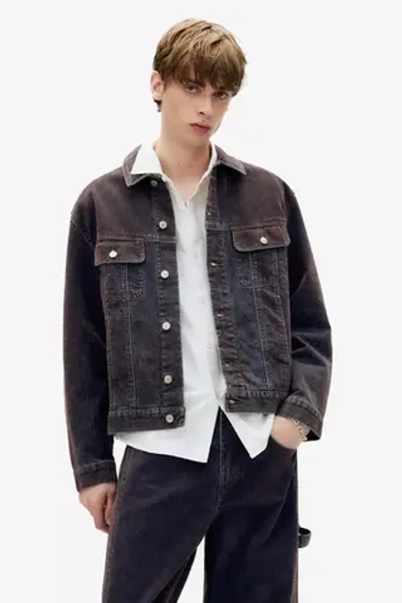 PULL&BEAR Джинсовая куртка "Stranger Things", коричневый