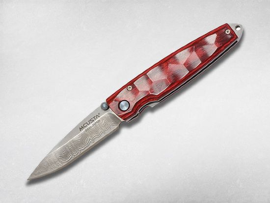 Складной нож Mcusta Shinra Emotion Tsuchi MC-0078D c клинком из стали VG-10 San Mai (Laminated Stainlesss Damascus) рукоять дерево