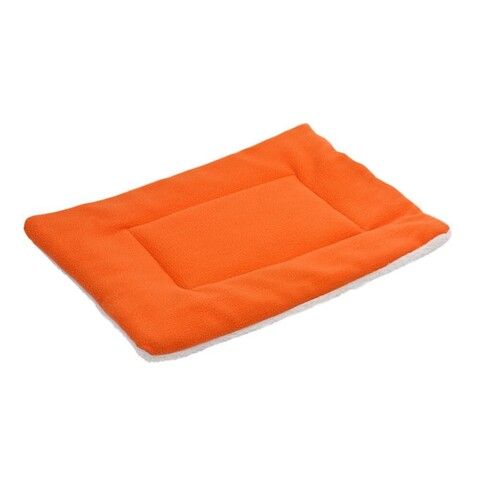 Мягкий меховой лежак для животных, цвет оранжевый, 55х45 см
