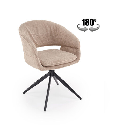 Стул HALMAR K602 капучино/черный, поворотный