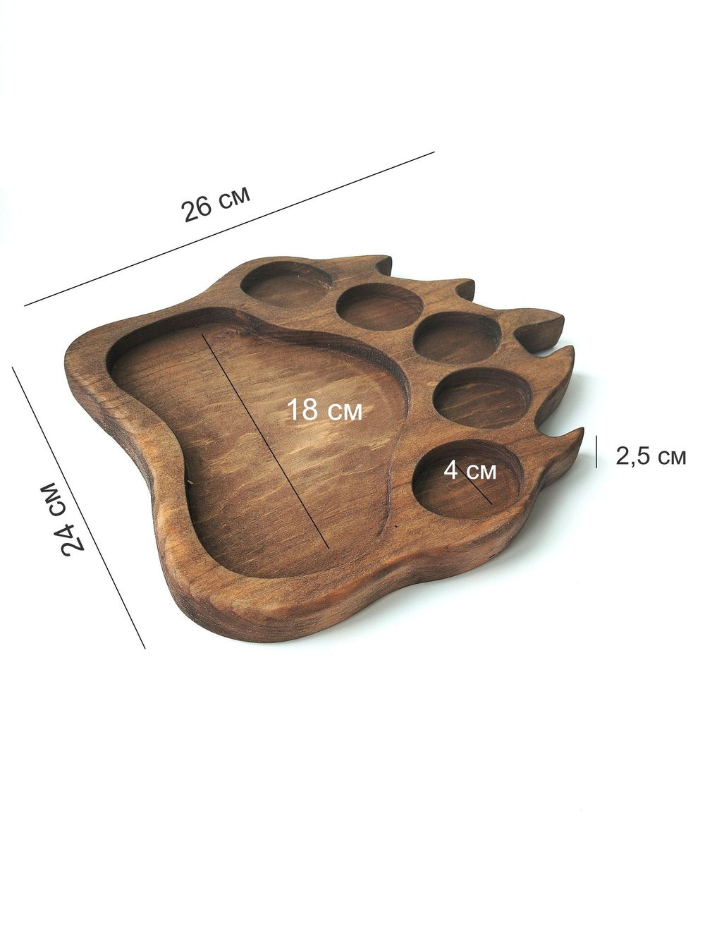 Деревянная шотница для подачи из кедра с 5 стопками