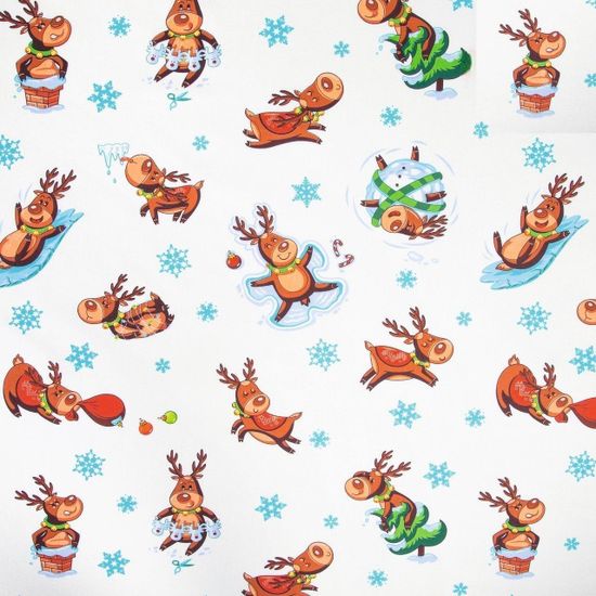 Полуторный комплект детского постельного белья Оленята поплин