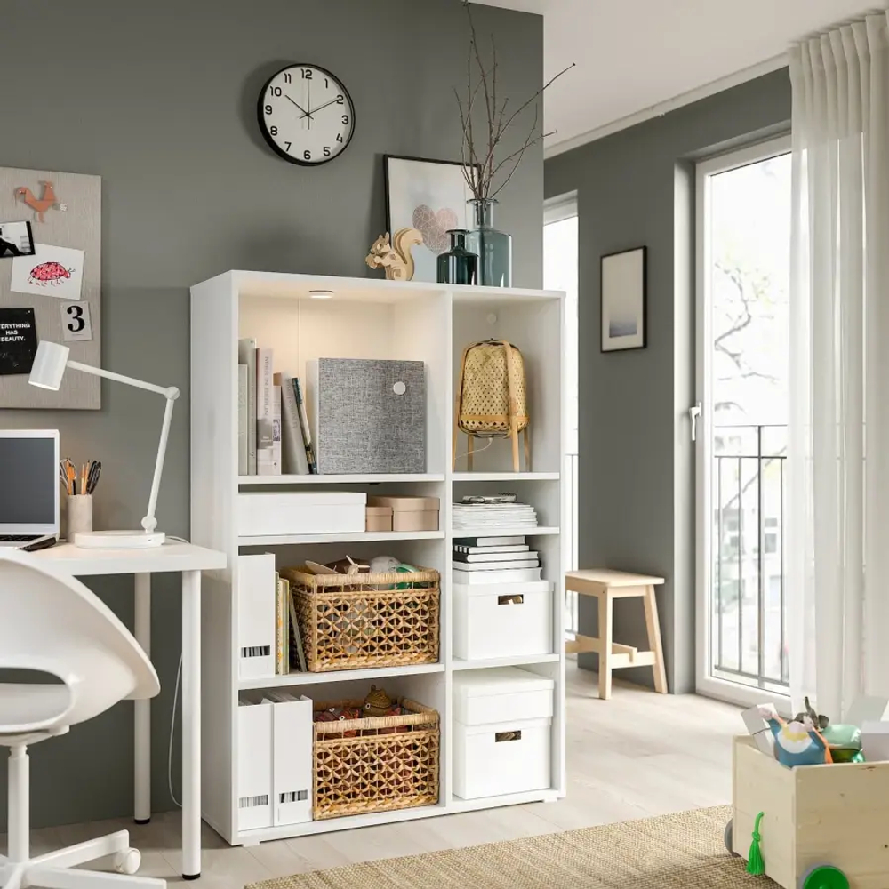 Открытый шкаф - VIHALS IKEA/ВИХАЛС ИКЕА, 37х95х140 см, белый
