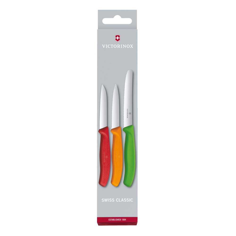 Набор из 3 ножей для овощей разноцветный SwissClassic: ножи 8 и 11 см VICTORINOX 6.7116.32