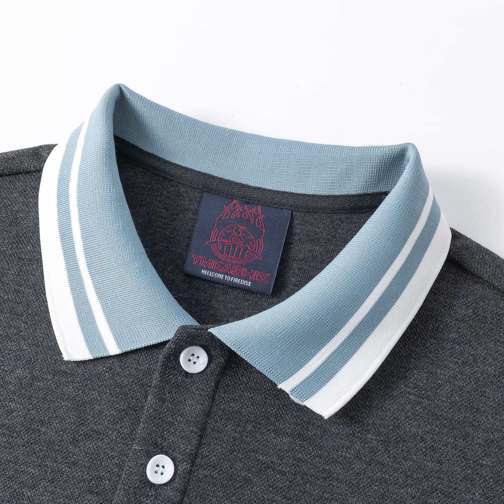 Поло Ymkashix серый меланж