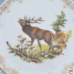 Набор тарелок Repast Охота зеленая Мария-тереза 25 см (6 шт)