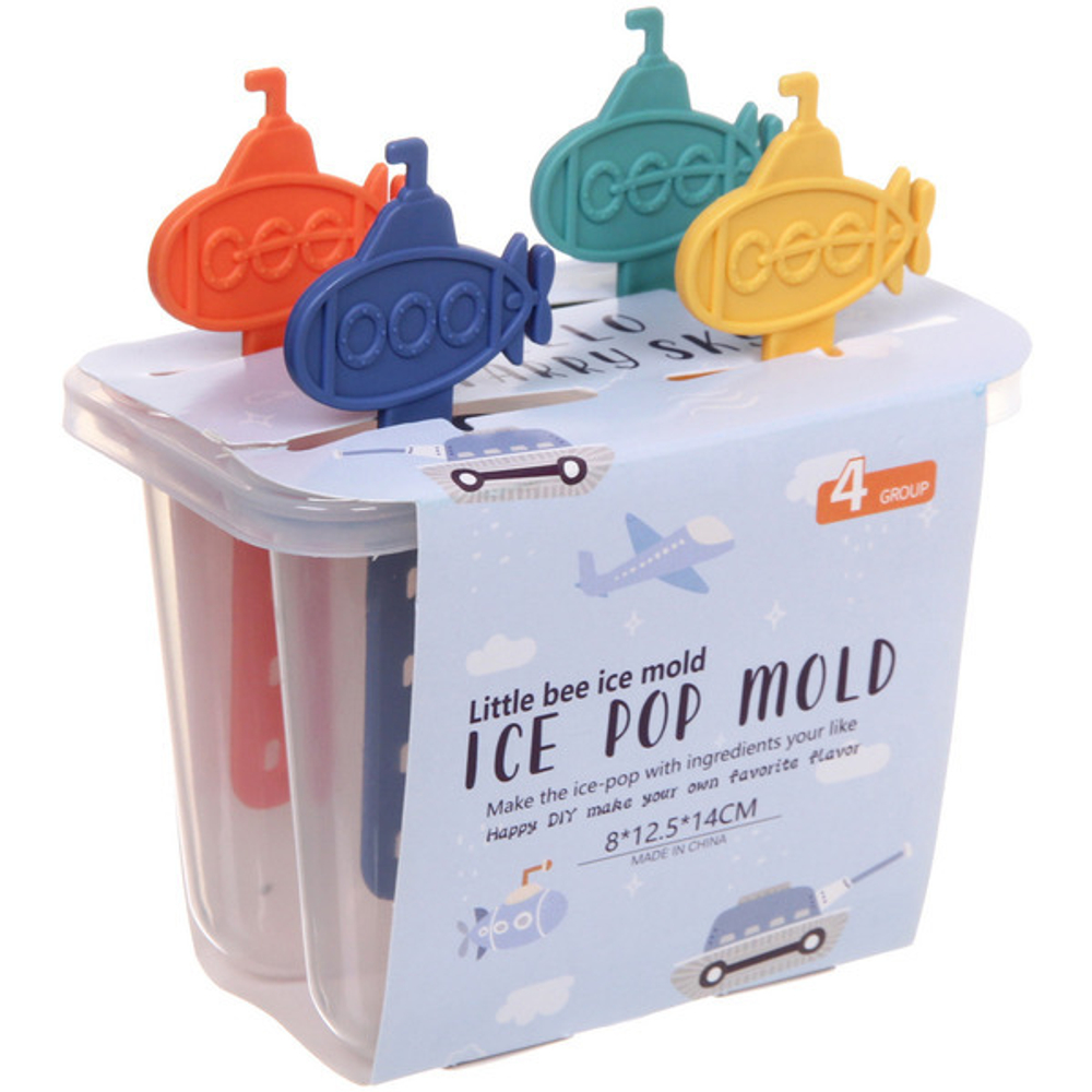 Форма для приготовления мороженого «Подводная лодка» 4шт 8*12,5*14см