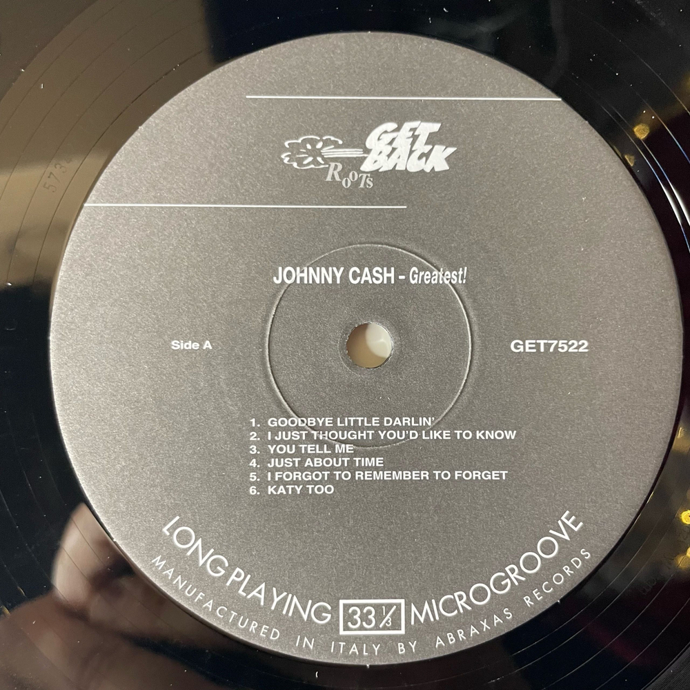 Винтажная виниловая пластинка LP Johnny Cash Greatest (Италия 2004)