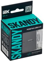 SKANDY Розетка USB A+C 18Вт SK-R13G мятный IEK