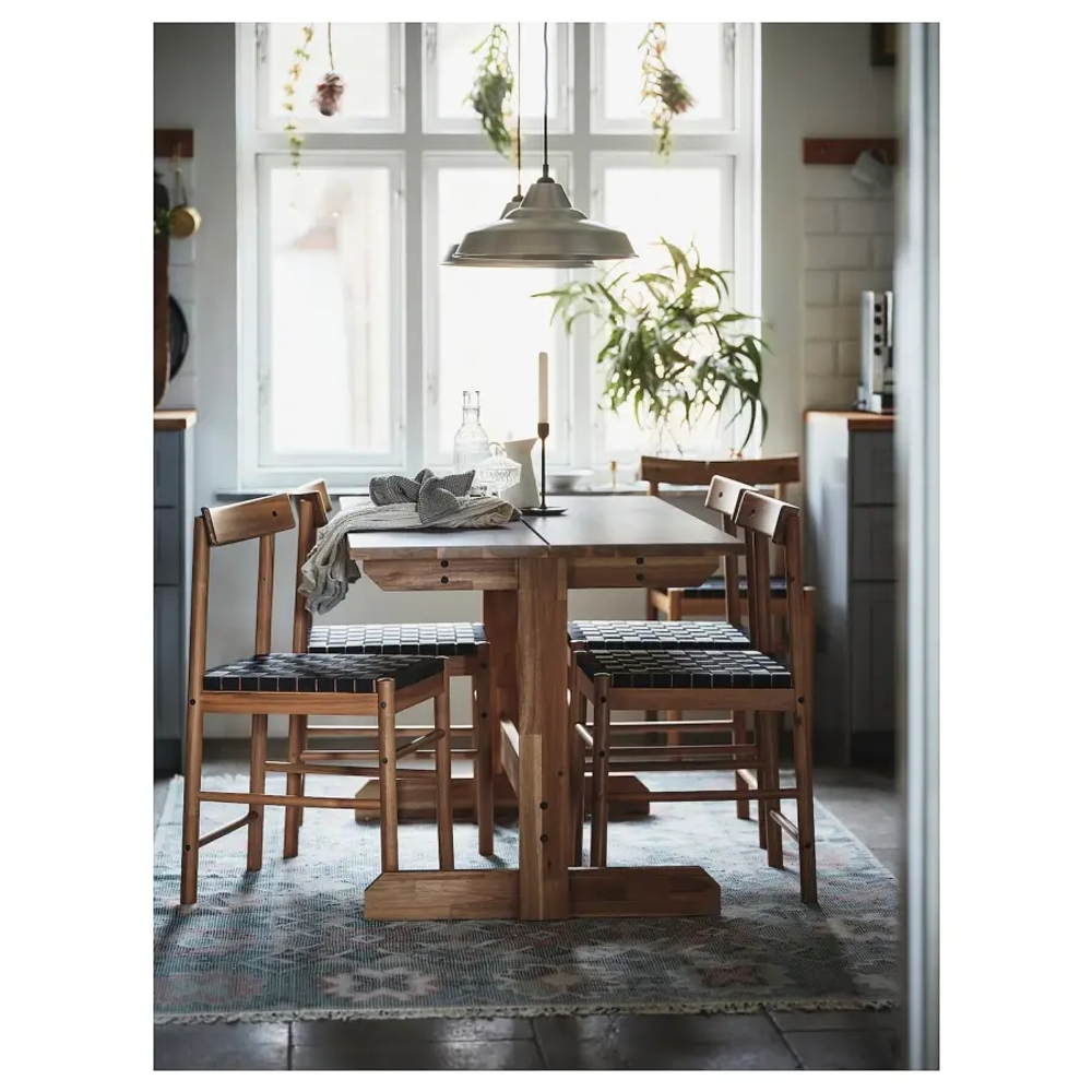 Обеденный набор - NACKANÄS IKEA/ НАККАНАС ИКЕА, 140х76х75 см, коричневый