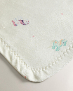 Zara Home плед детский из полиэстера, экрю, 90x120 см · 1625/004