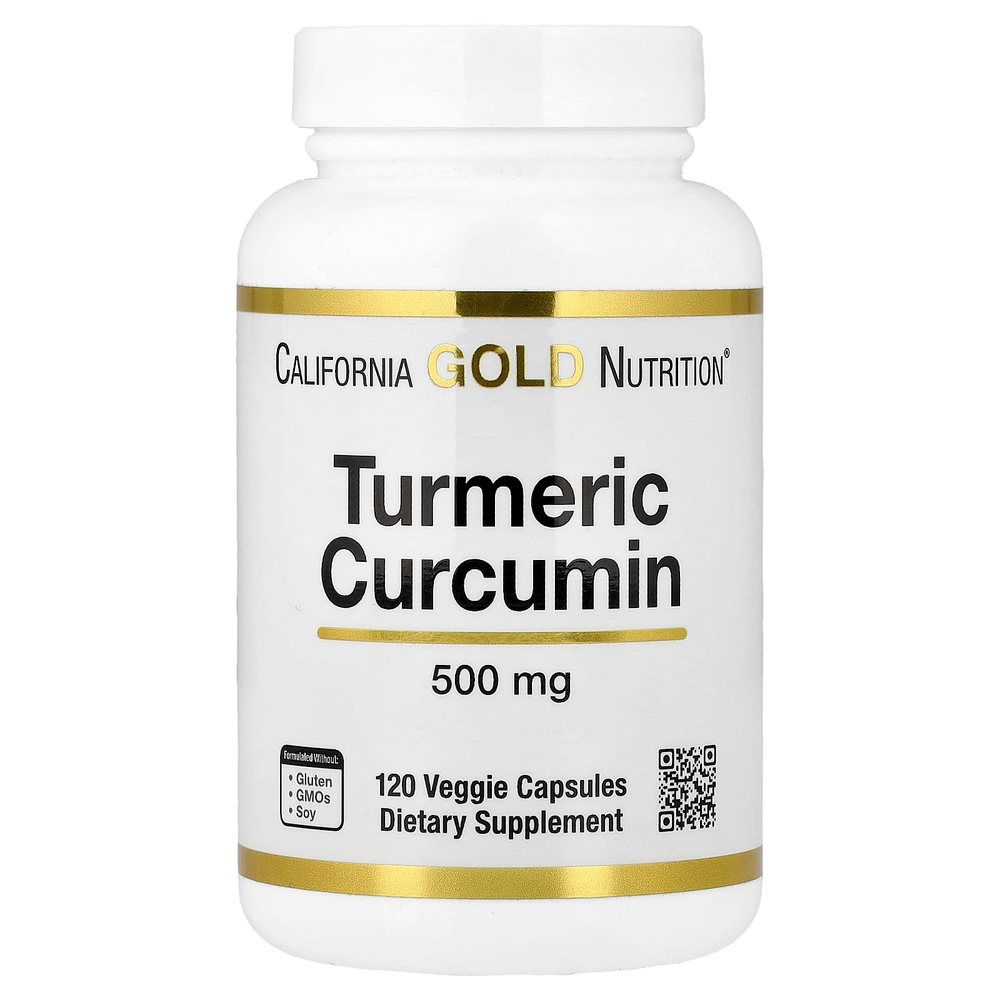 California Gold Nutrition, куркумин из куркумы, 500 мг, 120 растительных капсул