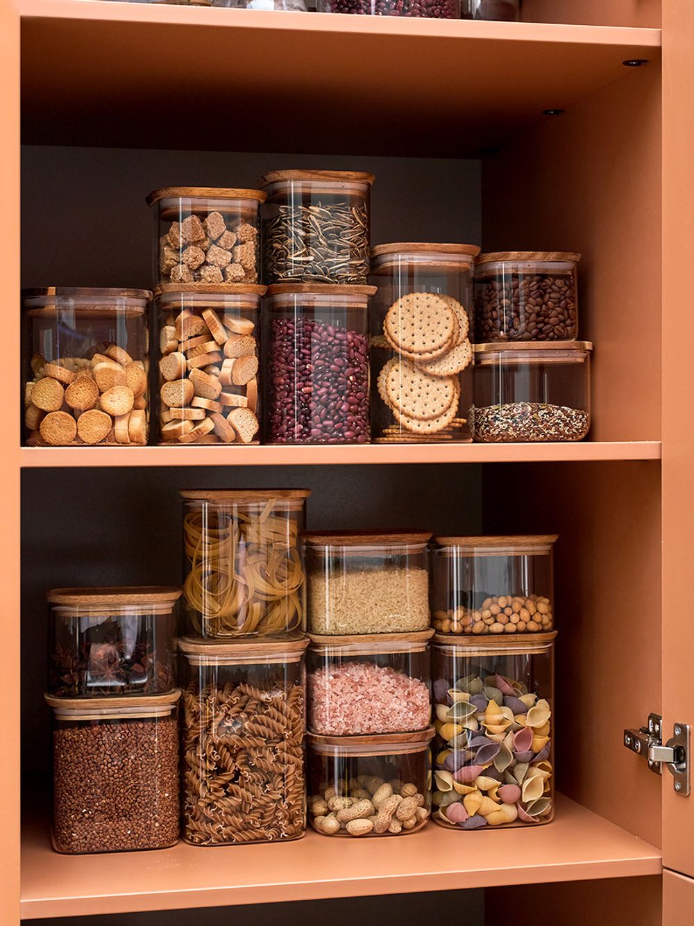 Банка для хранения квадратная Glass Acacia, 1,5 л