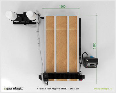 Фрезерно-гравировальный станок с ЧПУ Krypton RM1631-2M-2.2A