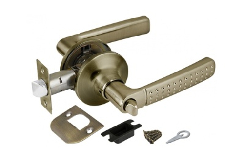 Замок ручка Бронза с фиксатором 6026 АВ-В