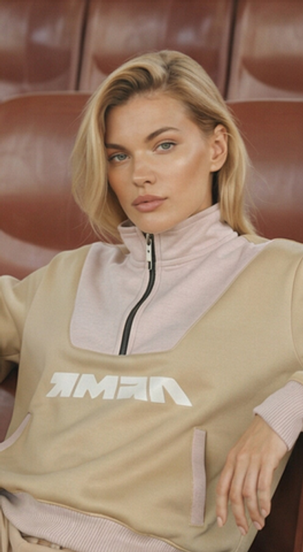 Анорак контрастный "ЯМАЛ" (молочный)