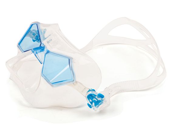 Маска SalviMar Incredibile прозрачный силикон/голубые линзы