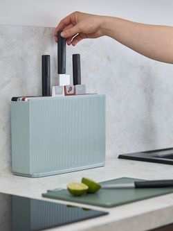 Набор из 4-х разделочных досок и 4-х ножей с держателем Cut&Store