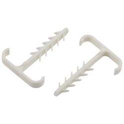 Дюбель хомут ЭРА NO-225-225 Т-образный 6-12мм белый (10 штук)