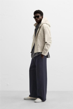 ZARA ЖАККАРДОВЫЕ ДЖОГГЕРЫ С РЕЛЬЕФНЫМ УЗОРОМ, МОРСКОЙ СИНИЙ