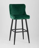 Стул барный Ститч велюр изумрудный