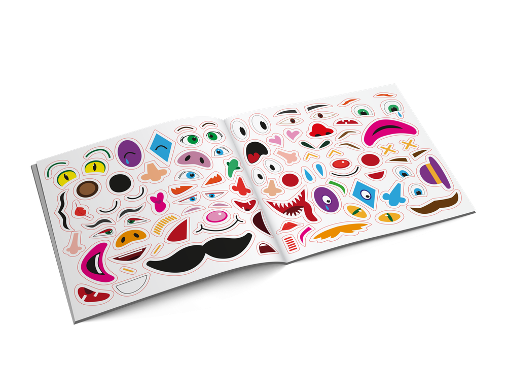 Альбомная книжка с наклейками. 100 веселых наклеек: Угадай настроение