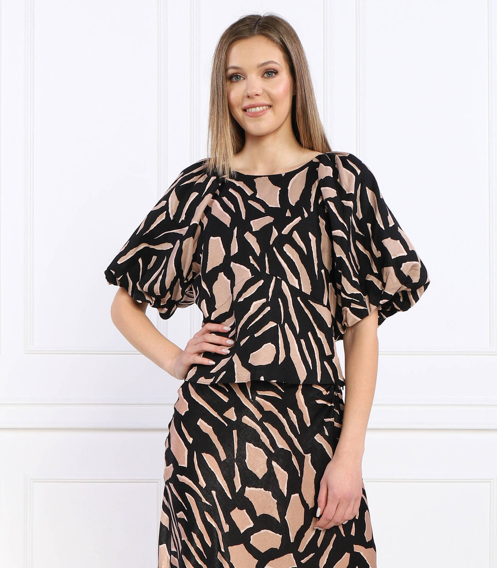 Льняная блузка DKNY - коричневый(P3AATQ18)