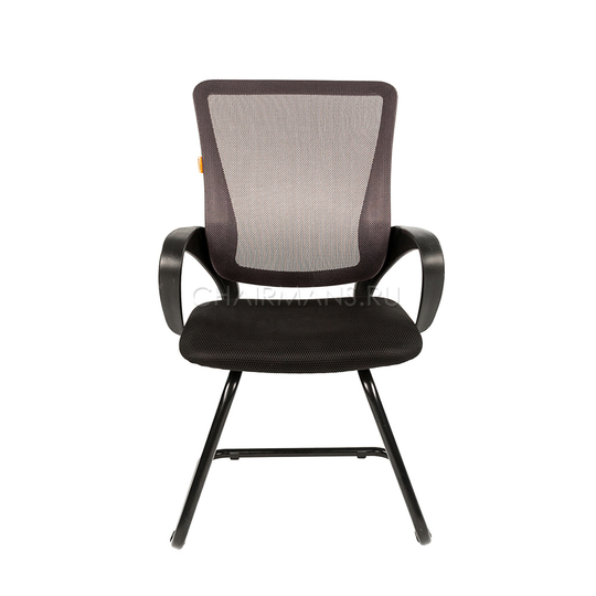 Кресло посетителя Chairman 969 V сетка/ткань серый/черный
