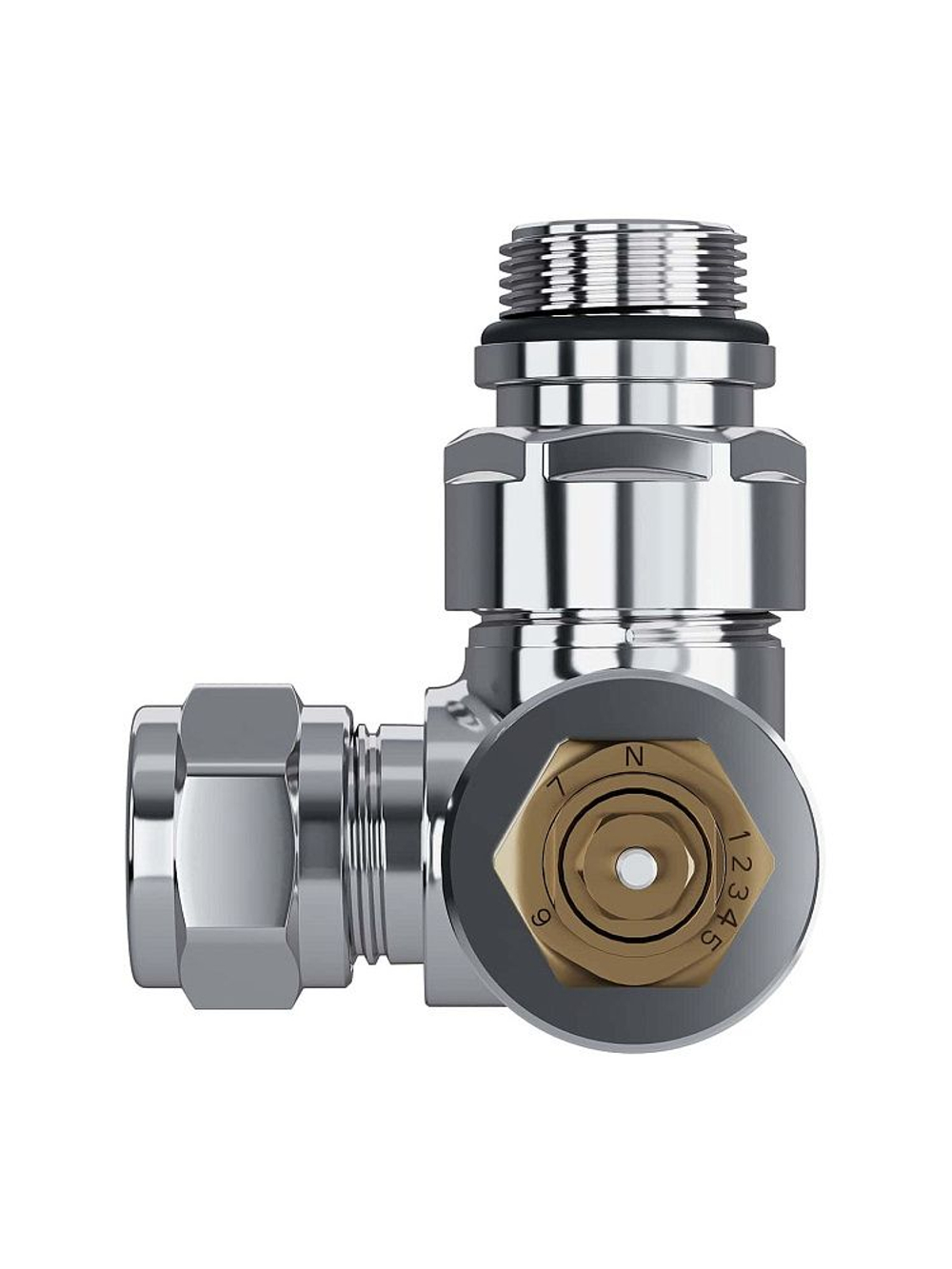 Набор термостатический трехосевой для радиатора Royal Thermo Design Pro 15мм М30х1,5 хром (RATVXT11215CH)