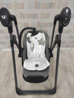 Стульчик для кормления-электрокачели Sweet Baby Amulete Steel Grey