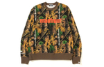A Bathing Ape Forest Camo Wide Crewneck бежевый желтый