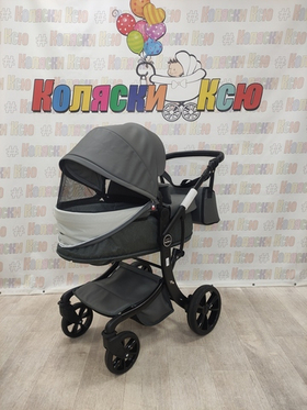 Коляска трансформер Farfello Aimile Pro темно-серый экокожа