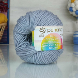 Пряжа Детский каприз, Пехорка, 50%меринос.50%фибра 5х50г/125м (398-Дымок)