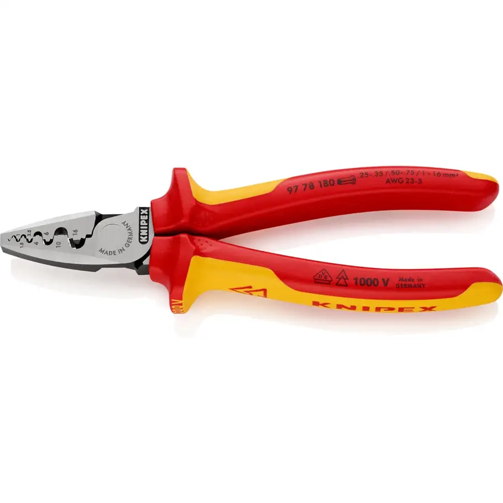 Инструмент для обжима контактных гильз 180 мм Knipex 97 78 180