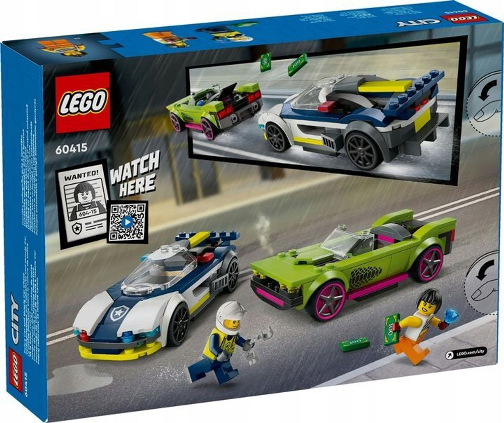 Конструктор LEGO City - Погоня на полицейской машине маслкарах Muscle Car -  Лего Сити 60415 купить в Москве | Доставка по России.