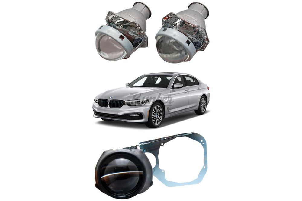 Готовый комплект для замены штатных линз ближнего+дальнего BMW 5 VII G30/G31 2017-2020