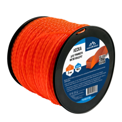 Vertextools Леска для триммера витой квадрат 3 мм vertex (бобина 168 м) YK-222-3-168 .