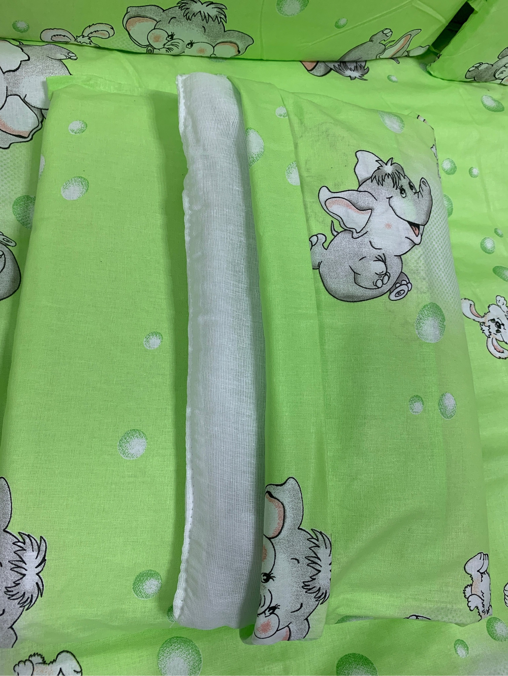 Комплект в кроватку 6-ти предметный "Зоопарк" зеленый, Веллкид