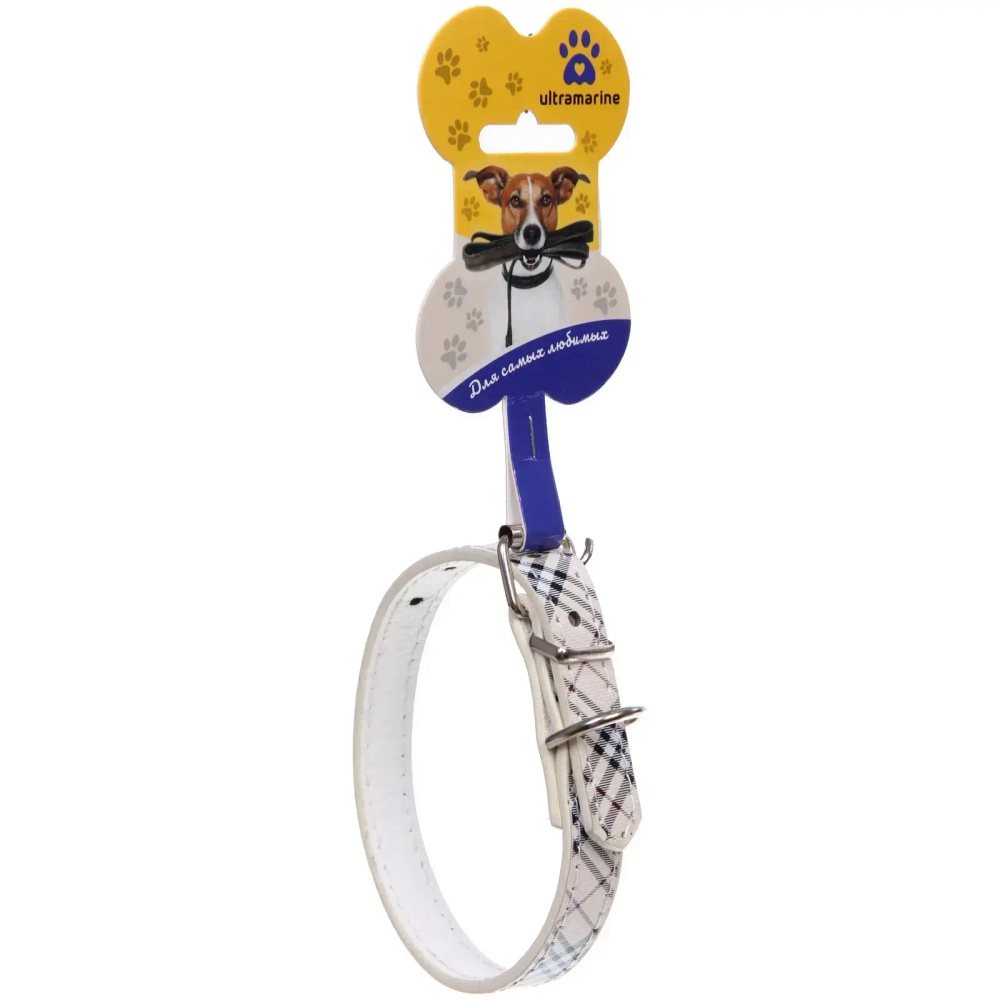 Ошейник для собак 1,5*37см «Шотландская клетка» цвет бежевый Ultramarine