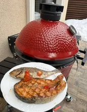 Керамический гриль Kamado Joe Classic II, 46 см (красный), с ножками и столиками
