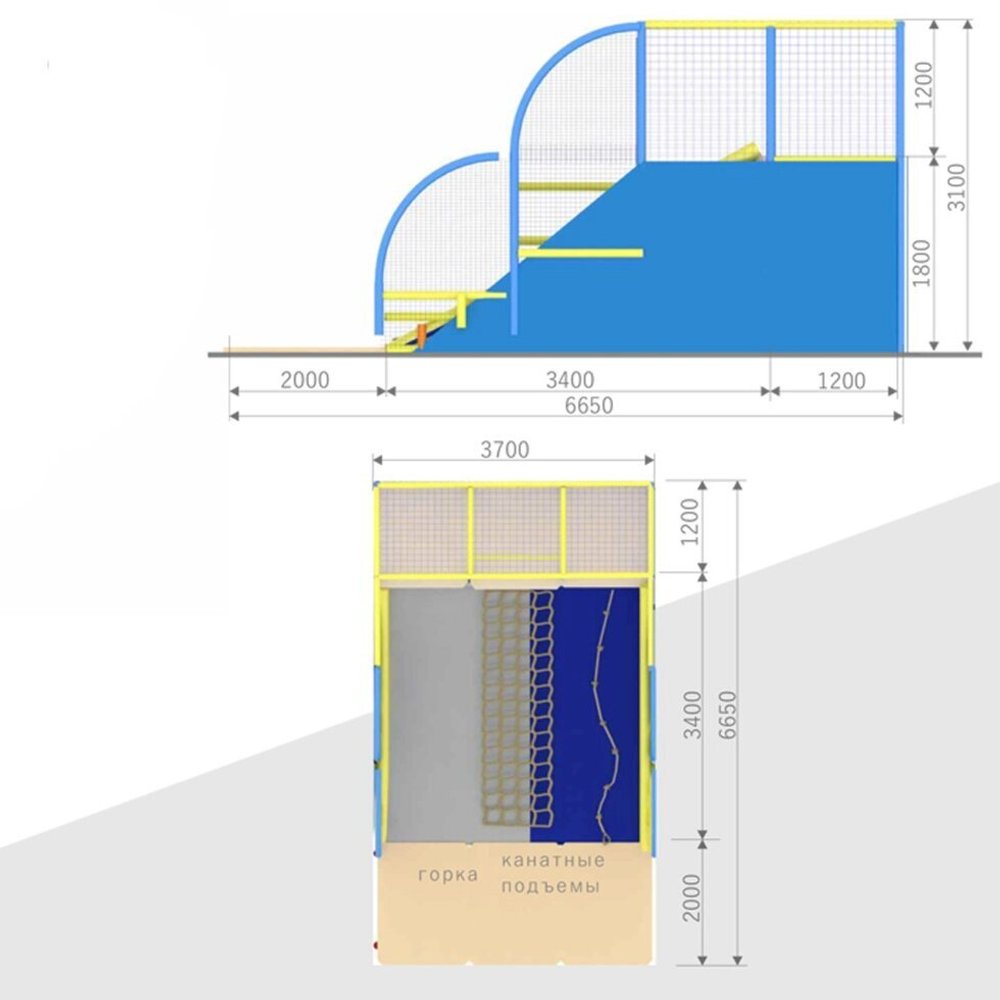 Маленький Скалодром-вулкан (6,65*3,7*3,1 м.)
