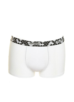 Мужские трусы-боксеры с широкой резинкой с рисунком в виде сот (Размер: M) (Цвет: темно-синий)