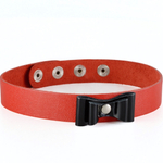 Чокер с черным бантом Sitabella красный кожа