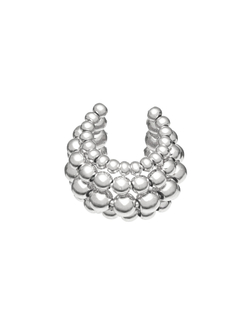 Серьга-кафф круглые элементы, серебро