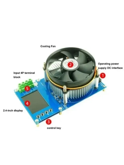 Электронный тестер нагрузки 150 Вт, В, 20 А, резистор - регулируемый модуль емкости батареи постоянного тока, интеллектуальный